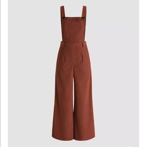 Copper Corduroy Overall Jumpsuit
